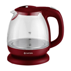 Електрочайник 1,0л 1100Вт диск, скло, підсвічування "SATORI" SGK-4101-RD