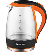 Электрочайник 1,7л 2000Вт диск, стекло, подсветка "SATORI" SGK-4120-OR