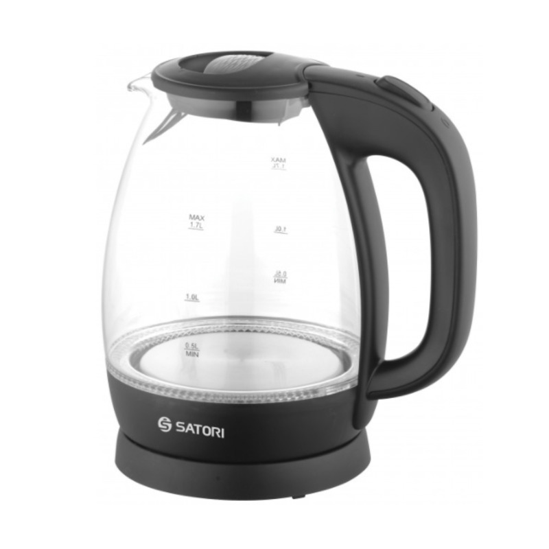 Електрочайник 1,7л 2000Вт диск, скло, підсвічування "SATORI" SGK-4160-BL