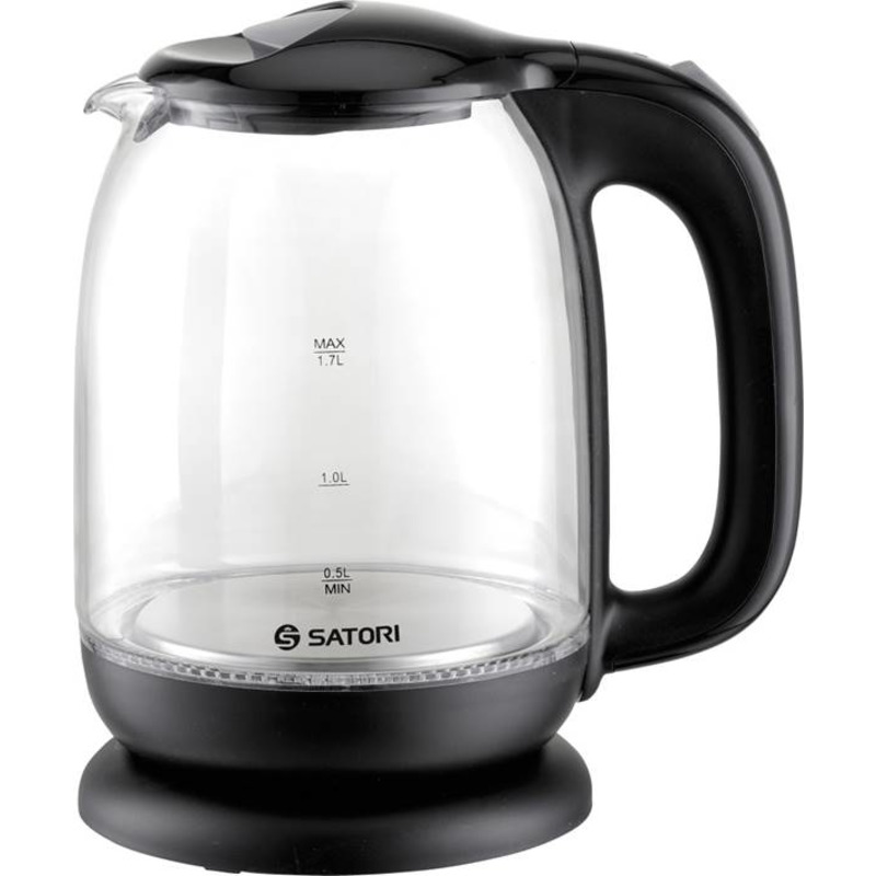 Електрочайник 1,7л 2000Вт диск, скло, підсвічування "SATORI" SGK-4170-BL