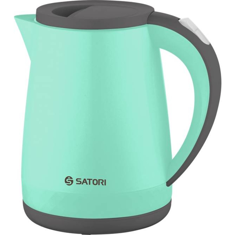 Електрочайник 1,2л 1600Вт диск, пластик, термос блакитний "SATORI" SSK-6117-BDW