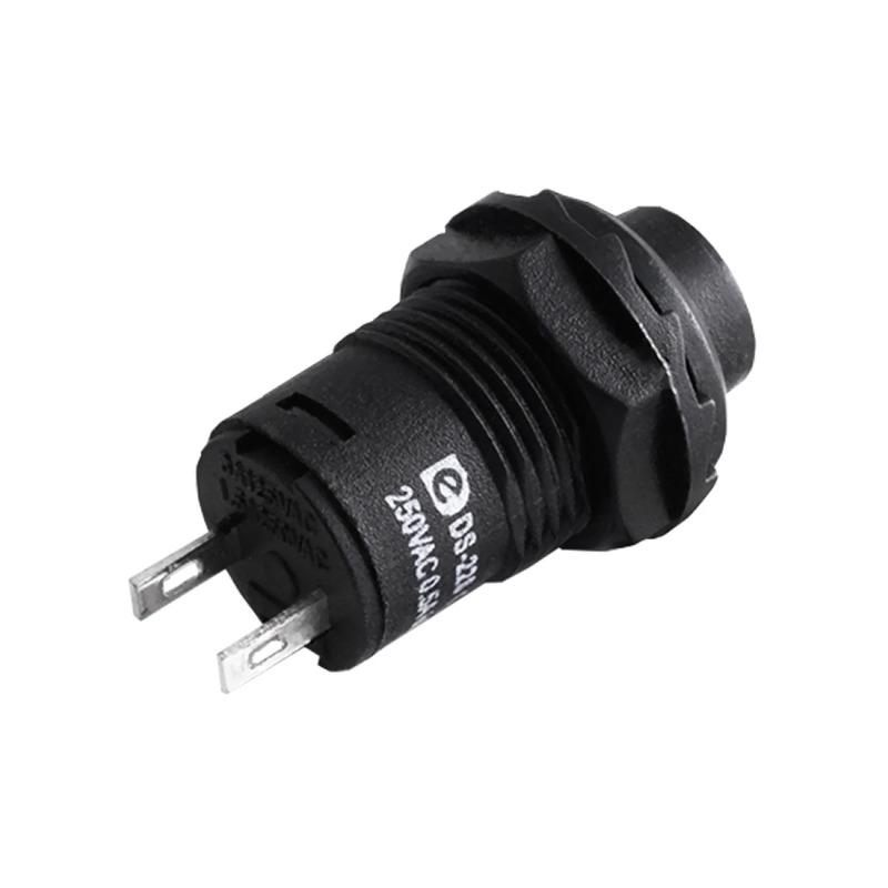 Кнопка LSW33 круглая черная с фиксацией ON-OFF 1A 250VAC "LEMANSO" DS-228