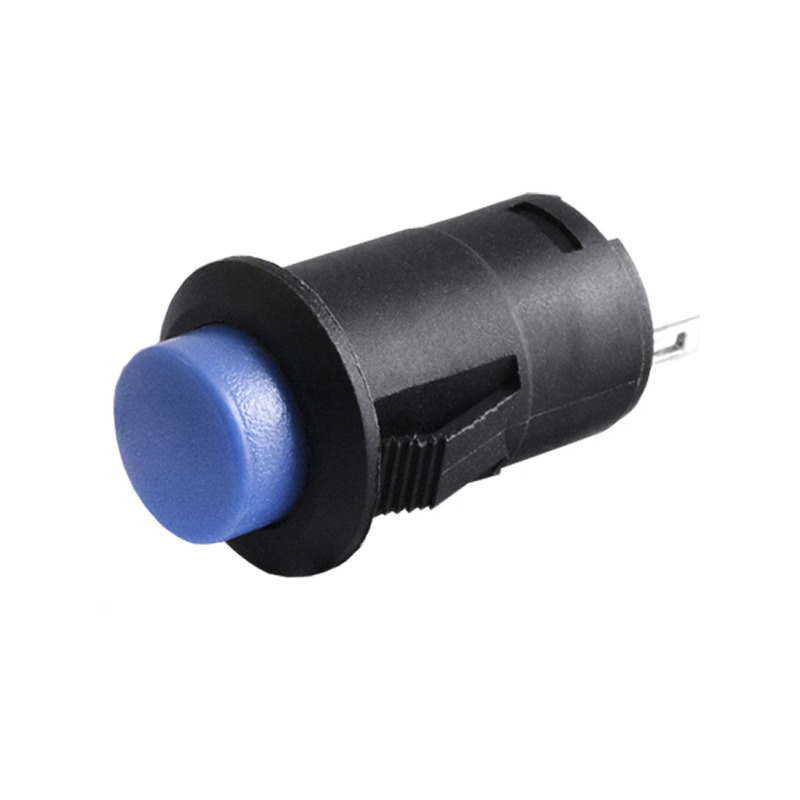 Кнопка LSW34 кругла синя без фіксатора OFF-ON ( миттєва ) 1A 250VAC "LEMANSO" DS-227