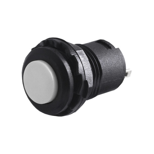 Кнопка LSW33 кругла сіра з фіксацією ON-OFF 1A 250VAC "LEMANSO" DS-228