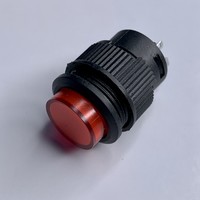 Кнопка LSW13 кругла червона із LED підсв. ON-OFF "LEMANSO" R16-503AD