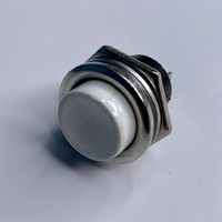 Кнопка LSW14 кругла біла метал OFF-(ON) "LEMANSO" DS-212