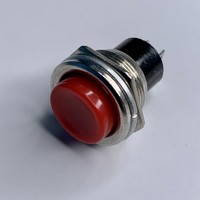 Кнопка LSW15 кругла червона метал ON-(OFF) "LEMANSO" DS-212C