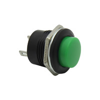 Кнопка LSW38 кругла зелена без фіксації OFF-ON 3A 250VAC "LEMANSO" R13-507C
