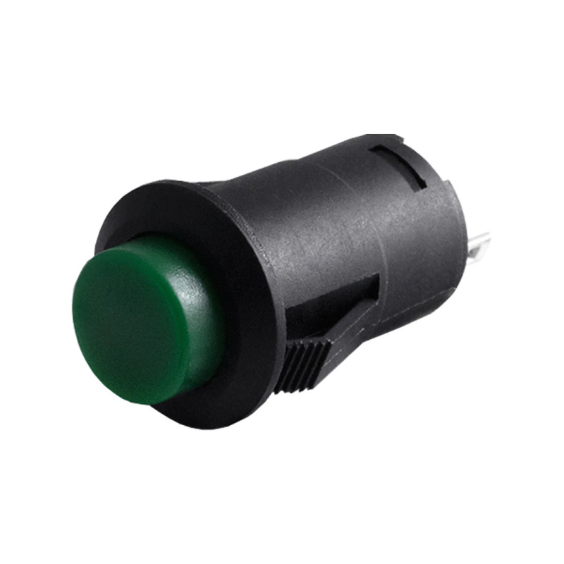 Кнопка LSW34 круглая зеленая без фиксации OFF-ON (мгновенная) 1A 250VAC "LEMANSO" DS-227