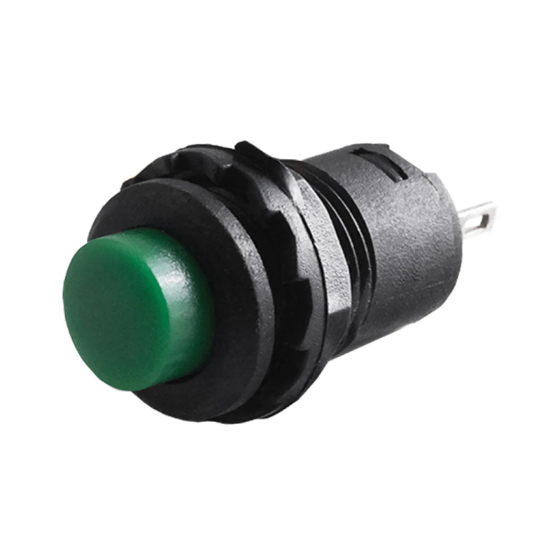 Кнопка LSW33 круглая зеленая с фиксацией ON-OFF 1A 250VAC "LEMANSO" DS-228