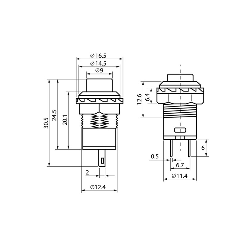 Кнопка LSW33 круглая зеленая с фиксацией ON-OFF 1A 250VAC "LEMANSO" DS-228