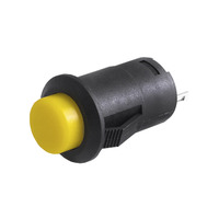 Кнопка LSW34 круглая желтая без фиксации OFF-ON (мгновенная) 1A 250VAC "LEMANSO" DS-227