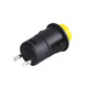 Кнопка LSW34 круглая желтая без фиксации OFF-ON (мгновенная) 1A 250VAC "LEMANSO" DS-227