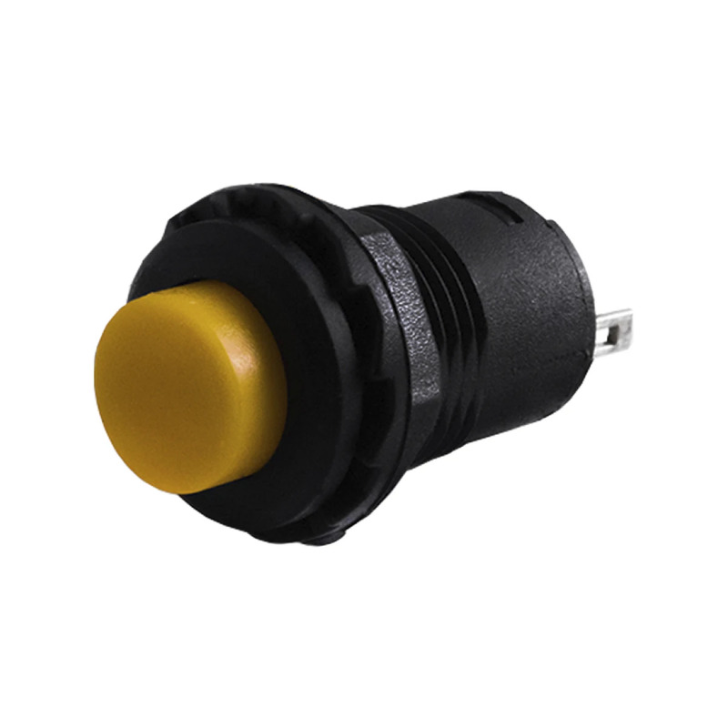 Кнопка LSW33 круглая желтая с фиксацией ON-OFF 1A 250VAC "LEMANSO" DS-228