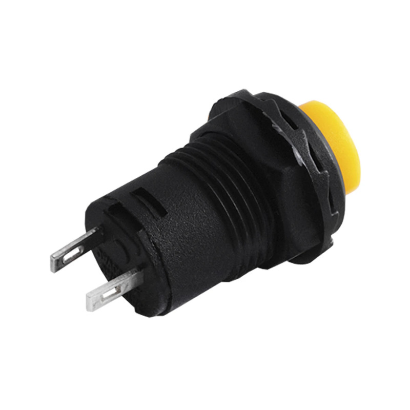 Кнопка LSW33 круглая желтая с фиксацией ON-OFF 1A 250VAC "LEMANSO" DS-228