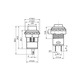 Кнопка LSW33 круглая желтая с фиксацией ON-OFF 1A 250VAC "LEMANSO" DS-228
