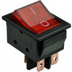 Переключатель LSW31 30A 4pin красный с подсветкой для сварочного аппарата "LEMANSO" KCD2-6-201N