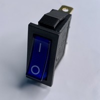 Переключатель LSW01 узкий синий с подсв. "LEMANSO" KCD3-102N