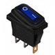 Переключатель LSW36 3PIN синий с фиксацией и подсветкой IP45 ON-OFF 15A 250VAC "LEMANSO" KCD3-101NW