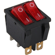 Перемикач клавішний e.switch.key.02, 6 pin, подвійний, з індикацією "E.NEXT" s2040002
