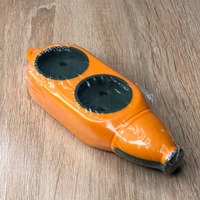Колодка 2 гнізда б/з Апельсин 250V макс 2500W помаранчевий "LEMANSO" LMK75001