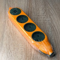 Колодка 3 гнізда б/з Апельсин 10A/250V 2USB 2.1A макс 2500W помаранчевий "LEMANSO" LMK75005