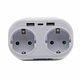 Двойник 250V 16A 4000W + 2*USB 5V 2.4A + Type C с заземлением белый "LEMANSO" LMA79003