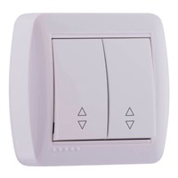 Выключатель 2-кл. наружный проходной белый LEZARD Demet 711-0200-106