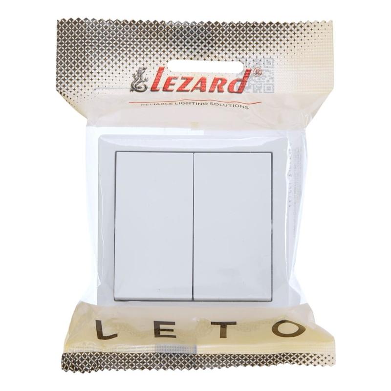 Выключатель 2-кл. наружный белый LEZARD Leto 752-0200-101
