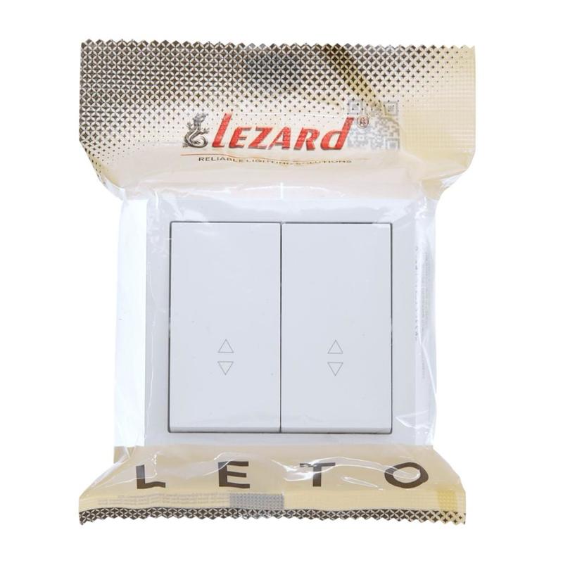Выключатель 2-кл. наружный проходной белый LEZARD Leto 752-0200-106
