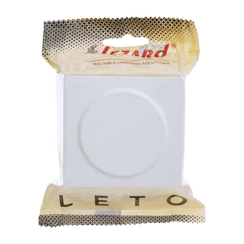 Розетка 1-а з/з зовнішня з кришкою білий LEZARD Leto 752-0200-123B
