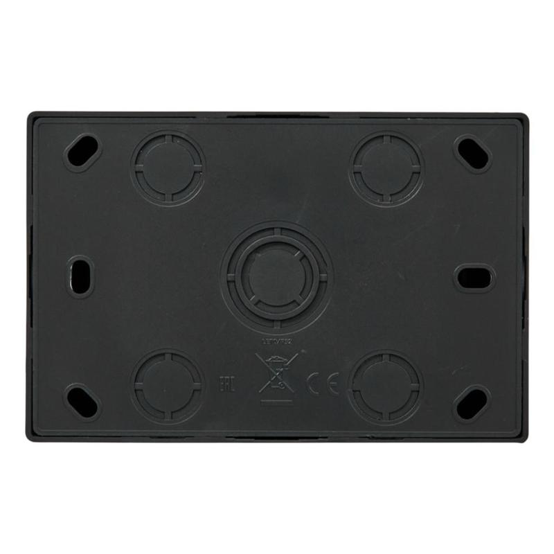 Розетка 2-я с/з наружная черный LEZARD Leto 752-4200-127B