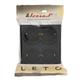 Розетка 4-я с/з наружная черный LEZARD Leto 752-4200-127BDP