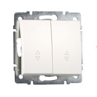 Вимикач 2-кл. внутрішній прохідний білий LEZARD Rain 703-0288-106