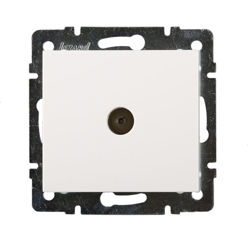 Розетка ТВ проходная внутренняя белая LEZARD Rain 703-0288-129