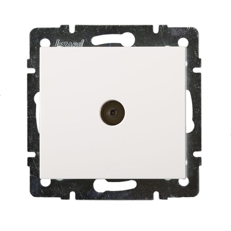 Розетка ТВ оконечная внутренняя белая LEZARD Rain 703-0288-130