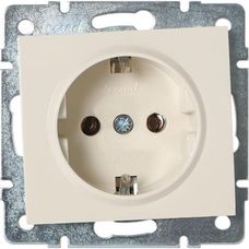 Розетка 1-а з/з внутрішня крем LEZARD Rain 703-0388-122В