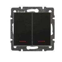 Выключатель 2-кл. внутренний с подсветкой антрацит LEZARD Rain 703-4288-112