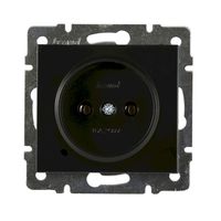 Розетка 1-а б/з внутрішня антрацит LEZARD Rain 703-4288-121В