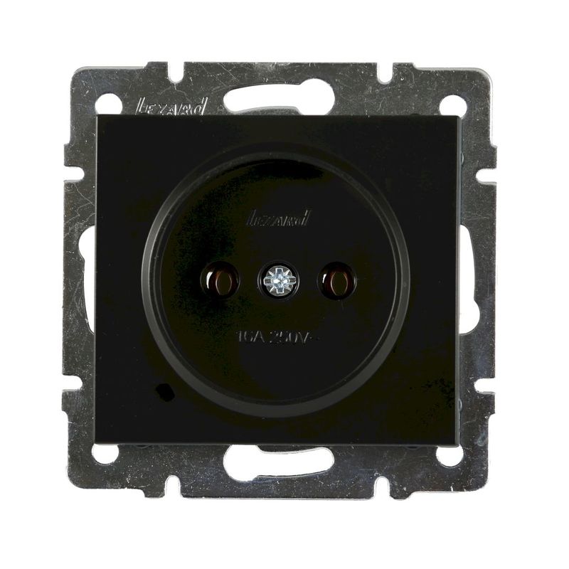 Розетка 1-а б/з внутрішня антрацит LEZARD Rain 703-4288-121В
