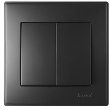 Выключатель 2-кл. внутренний антрацит LEZARD Lesya 705-4242-101