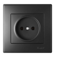 Розетка 1-а б/з внутрішня антрацит LEZARD Lesya 705-4242-121B