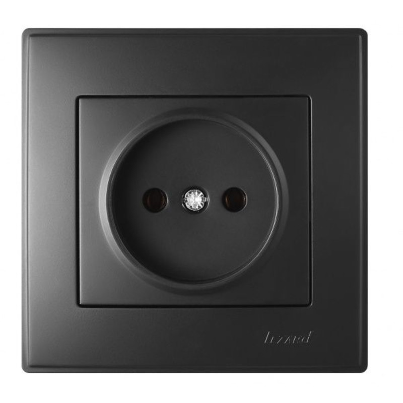 Розетка 1-а б/з внутрішня антрацит LEZARD Lesya 705-4242-121B