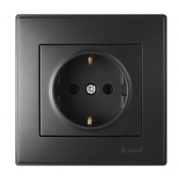 Розетка 1-а з/з внутрішня антрацит LEZARD Lesya 705-4242-122B