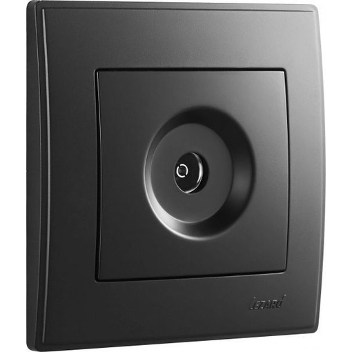 Розетка 1-я ТВ проходная внутренняя антрацит LEZARD Lesya 705-4242-129