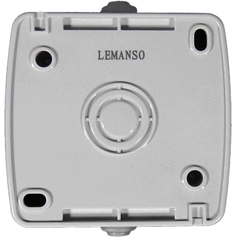 Вимикач 1-кл. з підсвічуванням зовнішній сірий IP54 "LEMANSO Немо" LMR2403