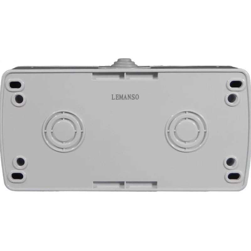 Розетка 2-я с/з наружная белая + крышка IP54 "LEMANSO Немо" LMR2409