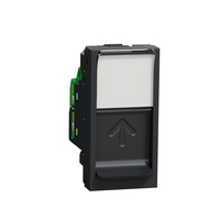Розетка 1-а внутрішня комп'ютерна RJ45 1м. антрацит "SCHNEIDER Unica New" NU341054