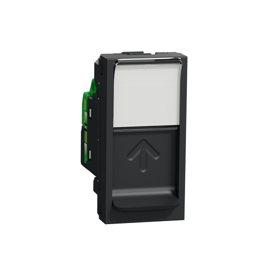 Розетка 1-я внутренняя компьютерная RJ45 1м. антрацит "SCHNEIDER Unica New" NU341054