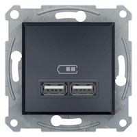 Розетка USB антрацит "SCHNEIDER Asfora" EPH2700271